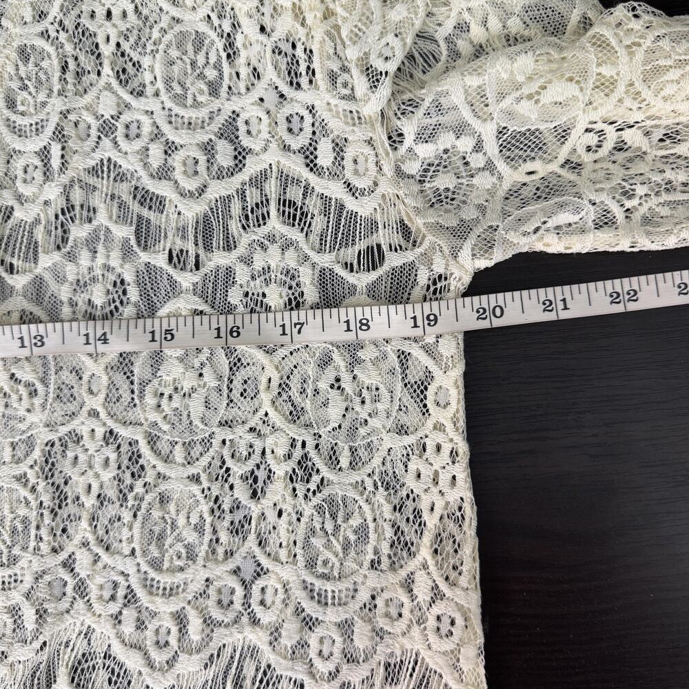 ASTR The Label Cardigan Womens Medium Lace Sheer Long Duster Boho Open Front - Picture 7 of 9